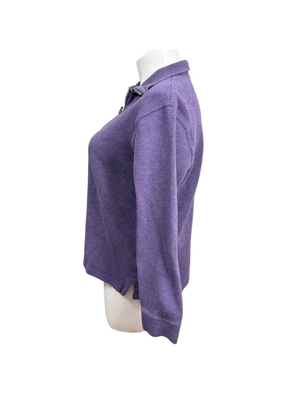 Polo Ralph Lauren Women’s Purple Quarter Zip Sweater Size Large - Picture 7 of 8